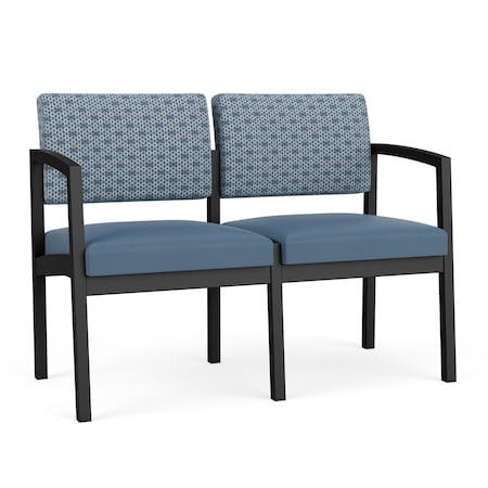 Lesro Lenox 2 Seat Tandem Seating W/ No Center Arm, 43.5 in W 24.5 in L 32 in H LS2101